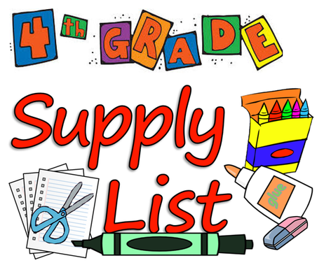 fourth grade supply list