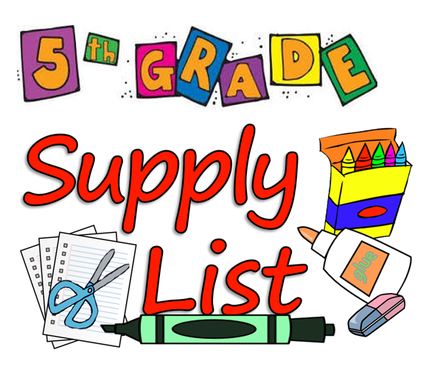 fifth grade supply list