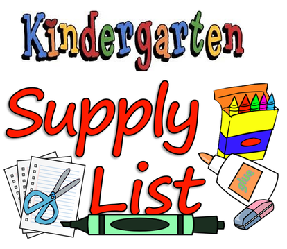 kindergarten supply list
