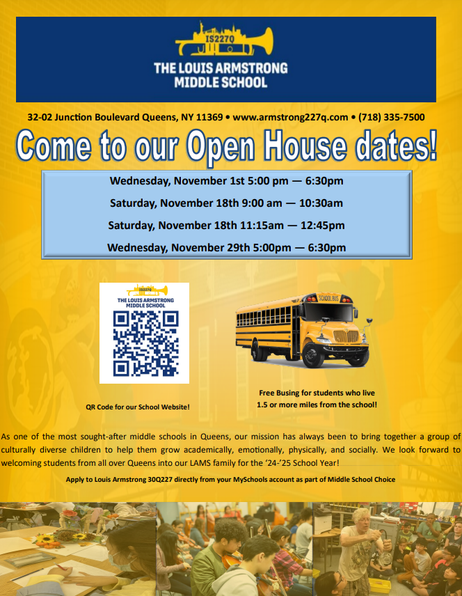 Louis Armstrong Middle School Open House